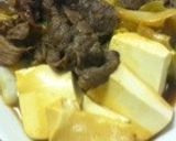 風邪ダウン息子の為・滋養強壮肉豆腐作り方2写真