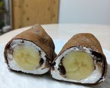 米粉deチョコ生地のチョコバナナクレープ作り方11写真