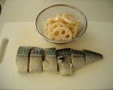 量増しレシピ✿サバと蓮根のごま味噌炒め作り方1写真
