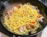 鶏もも肉とトマトのパスタ、焦がしニンニク作り方8写真