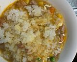 全てレンジ洋風梅ウスタークリーム炒飯弁当作り方8写真