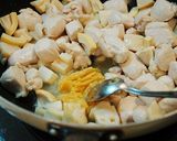 タアサイと筍と鶏胸肉の味噌あんかけ風☆作り方1写真