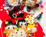 *キャラ弁*クリスマス*雪だるまこども作り方2写真
