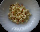 海老と林檎のクリームチーズ和えレモン風味作り方1写真
