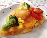 ●フライパンで簡単エビチリご飯ピザ●作り方9写真