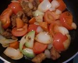 中華名菜トマト入りの酢豚です作り方3写真