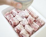 黒ごま入り黒酢酢豚作り方2写真