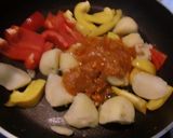 中華名菜で、じゃがいもとパプリカの一品作り方2写真