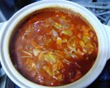 〆がおいしい、簡単サッパリ、トマト鍋作り方4写真