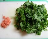 フライパンで春菊とじゃこチーのかき揚げ風作り方1写真