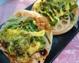 蓮根のお好み焼き風味のトースト作り方6写真