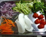 鶏と野菜のスパイシー和風サラダ作り方3写真