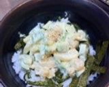 数の子とアボカドのマヨ和え丼作り方4写真