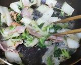 白菜とベーコンの(*^^*)ミルク炒め作り方2写真