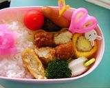お弁当に☆コロッケでチェック柄♪作り方4写真