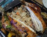 クリスマスに☆おこわ入りローストチキン作り方8写真