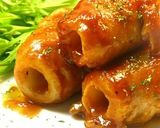 ■ボリューム満点！豚肉巻き竹輪のBBQ風作り方4写真