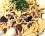 超簡単☆きのことチキンのクリームパスタ作り方7写真