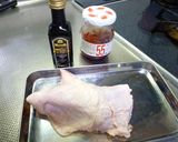 皮パリッローストチキン～バルサミコソース作り方1写真