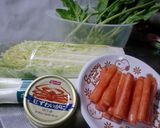 我が家流♪蟹缶カニカマ鍋作り方1写真