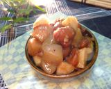 里芋とこんにゃくと豆の黒糖風味の煮物作り方11写真