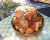 里芋とこんにゃくと豆の黒糖風味の煮物作り方11写真