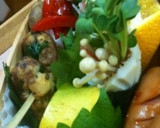 お弁当にちくわinえのきカイワレまきまき作り方3写真
