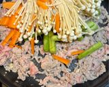 豚肉とアスパラときのこと人参のバターポン酢炒め作り方5写真