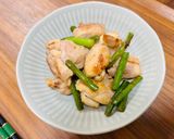 鶏肉とにんにくの芽の旨だし炒め作り方4写真