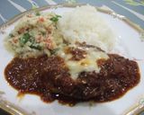 牛スジ入りデミグラ煮込みハンバーグ作り方16写真