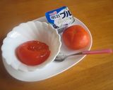 おけさ柿のヨーグルト和え作り方1写真