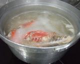 新鮮な金目鯛であら汁！作り方5写真