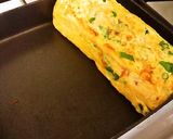 私のお弁当に考案～葱(ニラ)玉子焼き☠作り方3写真