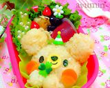 キャラ弁＊簡単おにぎり＊くまちゃん弁当作り方2写真