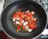 タコとトマトとケイパーのパスタ作り方4写真