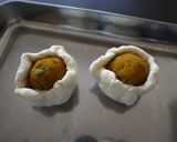 素朴なおやつ！みそ風味のかぼちゃのお焼き作り方5写真