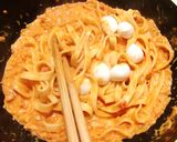 鮭とモッツァレラのトマトクリームパスタ♡作り方5写真
