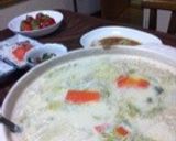 体ポカポカ白菜と豚肉のミルク鍋作り方9写真