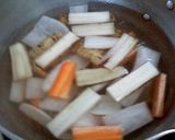 根菜たっぷりパスタのシーザーサラダ作り方1写真