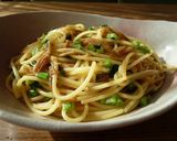 1人ランチ☆なめたけと大根葉の簡単パスタ作り方3写真