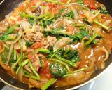 薄切り牛肉と野菜のトマト煮込み作り方4写真