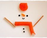 ＊キャラ弁＊　クリスマスに★雪だるま作り方3写真