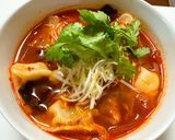 包丁を使わないで作る！水餃子入り麻辣湯作り方10写真