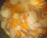 里芋と豚ばら肉の炊き込みご飯！作り方5写真
