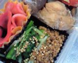 お弁当に、PBでごま和え作り方2写真