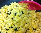 土鍋ごはん♪レタスごはんと豆腐あんかけ作り方3写真