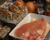 キノコいっぱいチキンのトマト煮込み作り方1写真