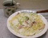 白菜ウィンナー☆ホワイトソースパスタ作り方6写真