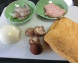 油揚げに鶏&海老ミンチのサンド煮～＾＾作り方1写真