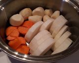 鶏肉と根菜のトロトロ煮物作り方2写真